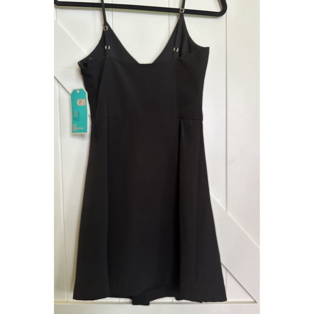 NWT GB‎ Spaghetti Strap Sleeveless Side Zip Black Party Mini Dress Size XS